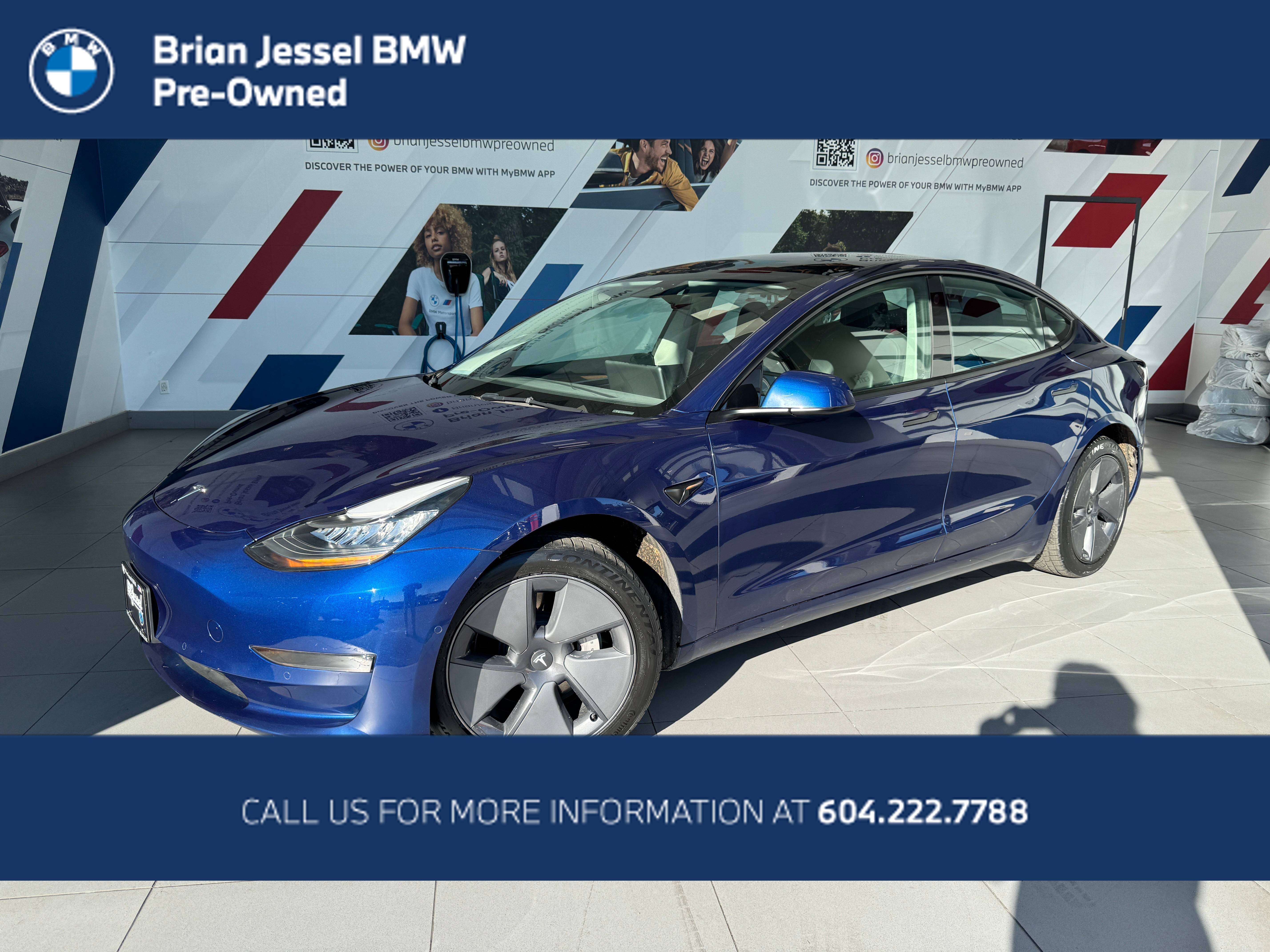 Deep Blue Metallic 2022 Tesla Model 3 Sedan All-Wheel Drive Automatic