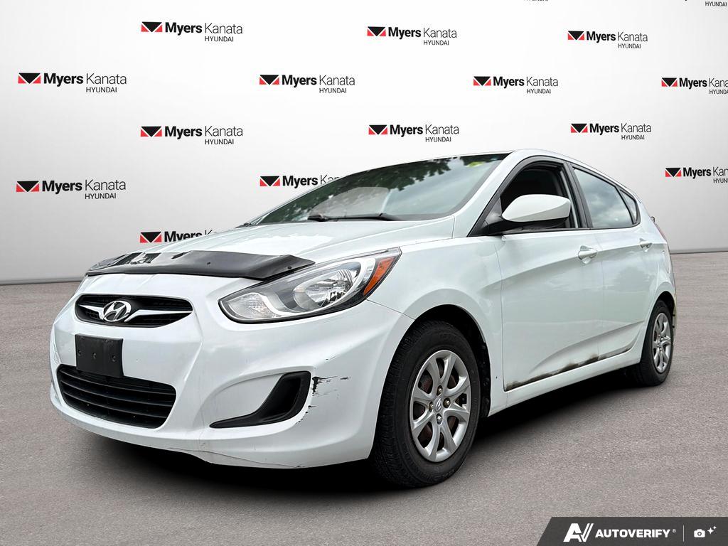 White 2012 Hyundai Accent Hatchback Manual