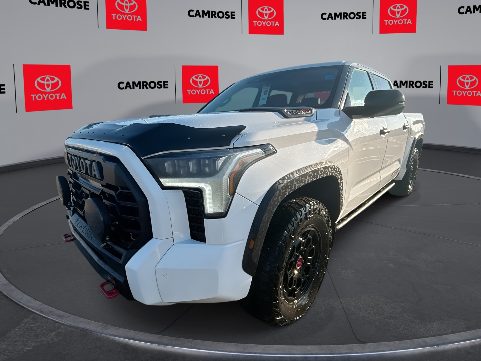 White 2023 Toyota Tundra Hybrid Pickup Truck Four-Wheel Drive Automatic