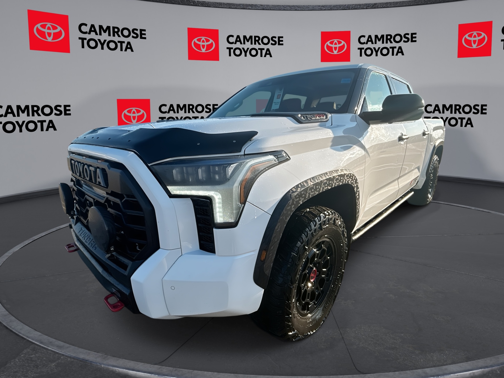 White 2023 Toyota Tundra Hybrid Pickup Truck Four-Wheel Drive Automatic
