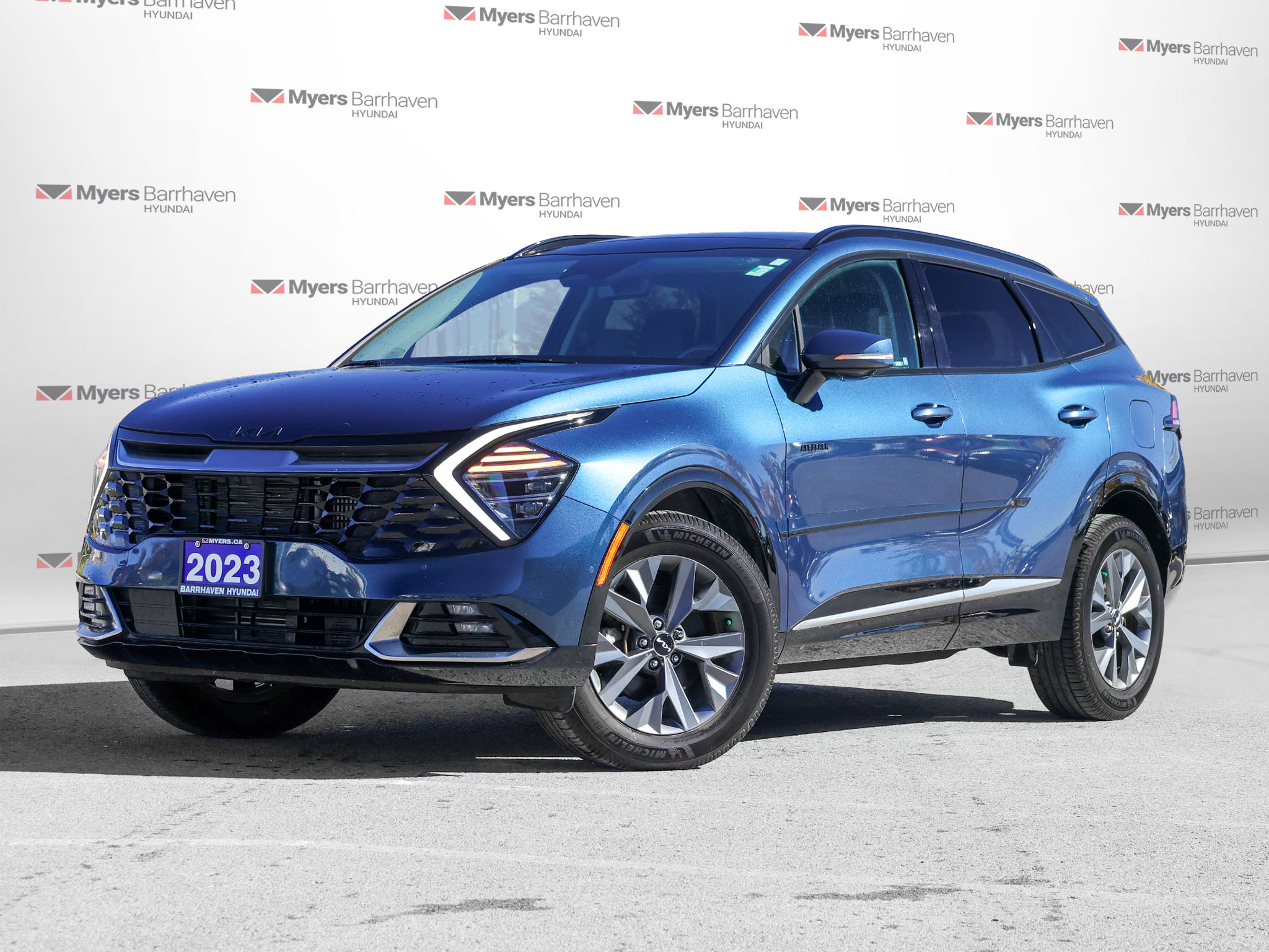 Blue 2023 Kia Sportage Hybrid SUV / Crossover All-Wheel Drive Automatic