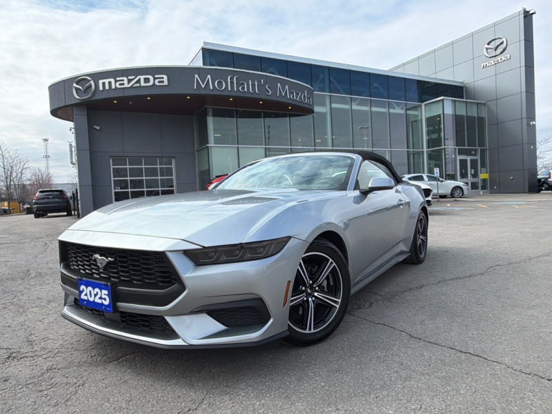 Silver 2025 Ford Mustang EcoBoost Premium Convertible RWD Convertible Rear-Wheel Drive Automatic