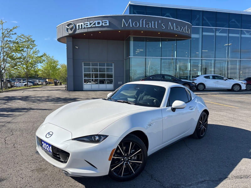 Snowflake White Pearl 2024 Mazda MX-5 Miata RF GT RWD Convertible Automatic