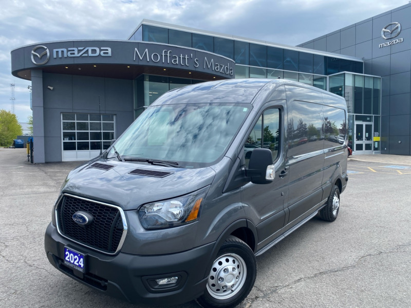 Gray 2024 Ford Transit Cargo 250 Medium Roof LB AWD Van All-Wheel Drive Automatic