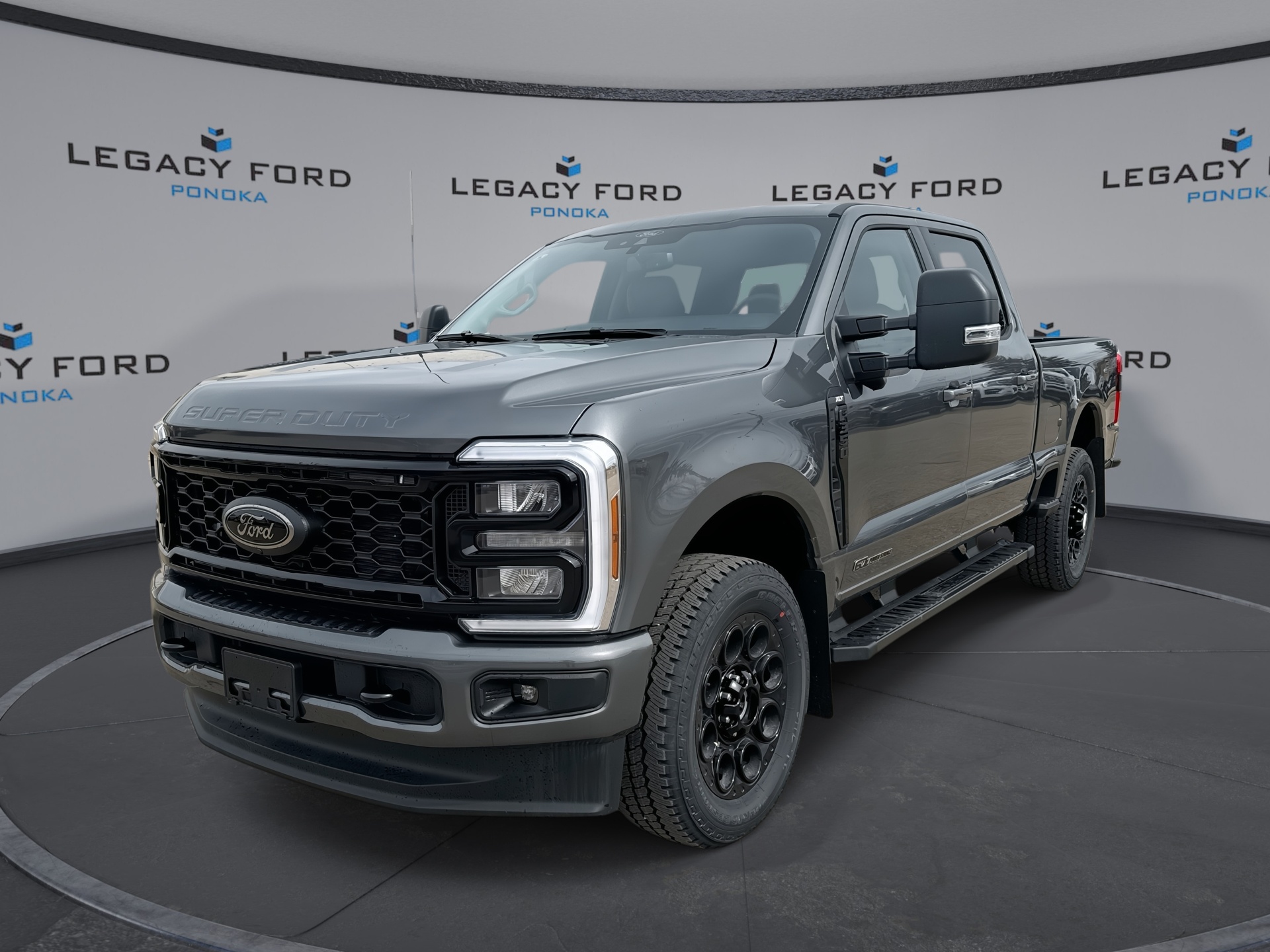 Gray (Carbonized Grey Metallic) 2026 Ford F-350 Super Duty Pickup Truck Four-Wheel Drive Automatic