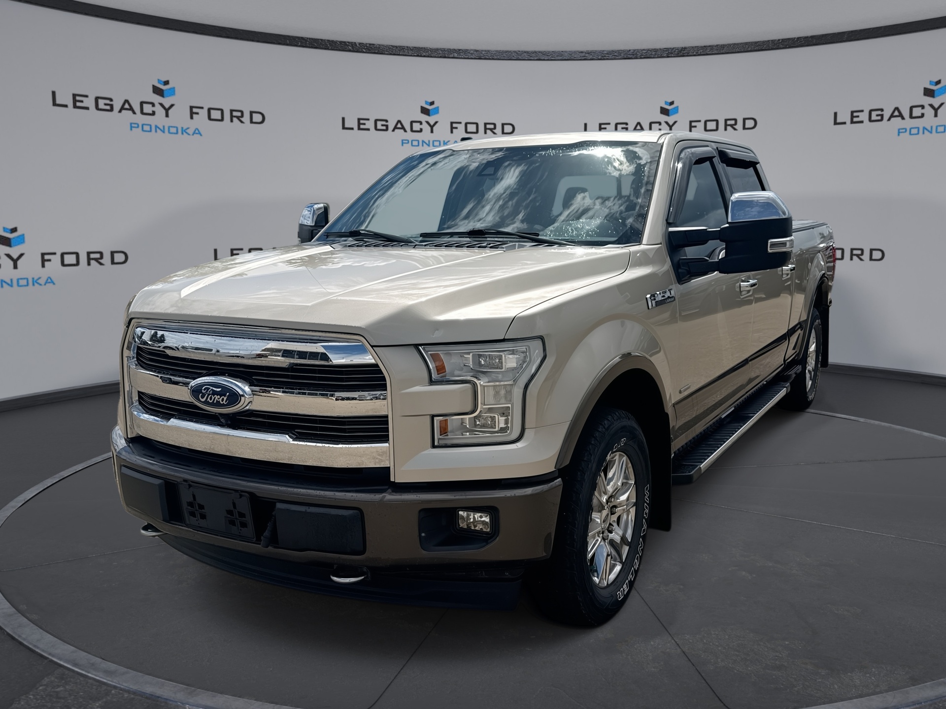 White Gold 2017 Ford F-150 Lariat SuperCrew LB 4WD Pickup Truck Four-Wheel Drive Automatic