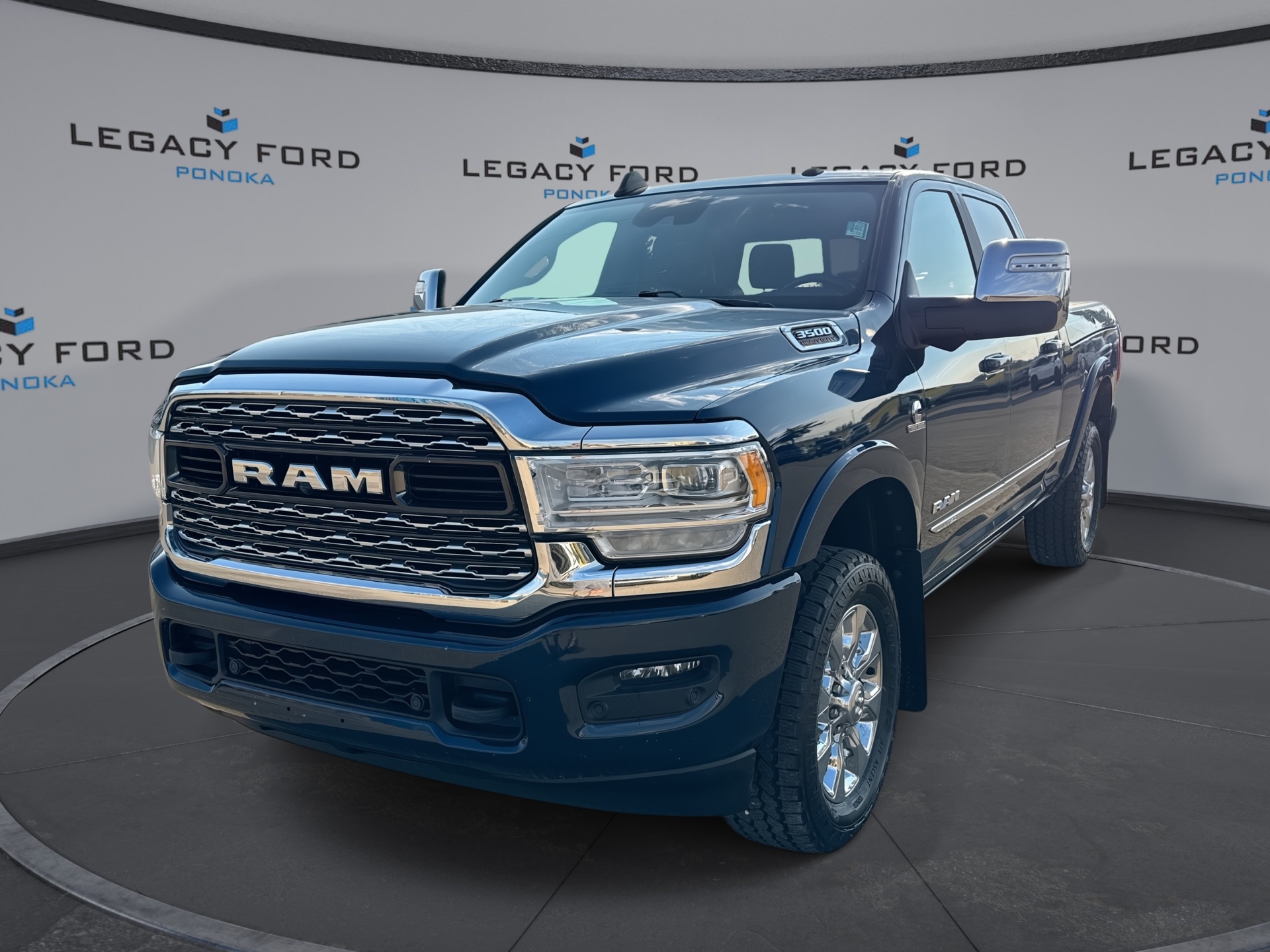 Blue 2023 RAM 3500 Pickup Truck Four-Wheel Drive Automatic