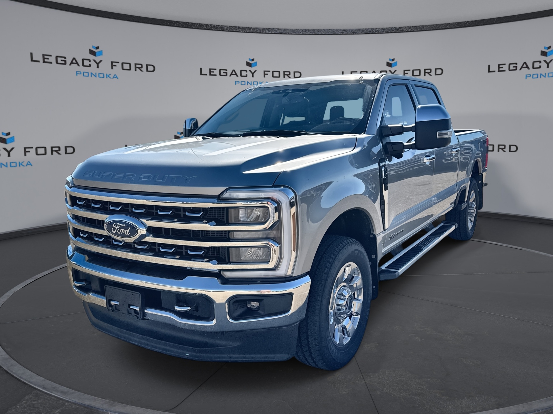 Iconic Silver Metallic 2024 Ford F-350 Super Duty Pickup Truck Four-Wheel Drive Automatic