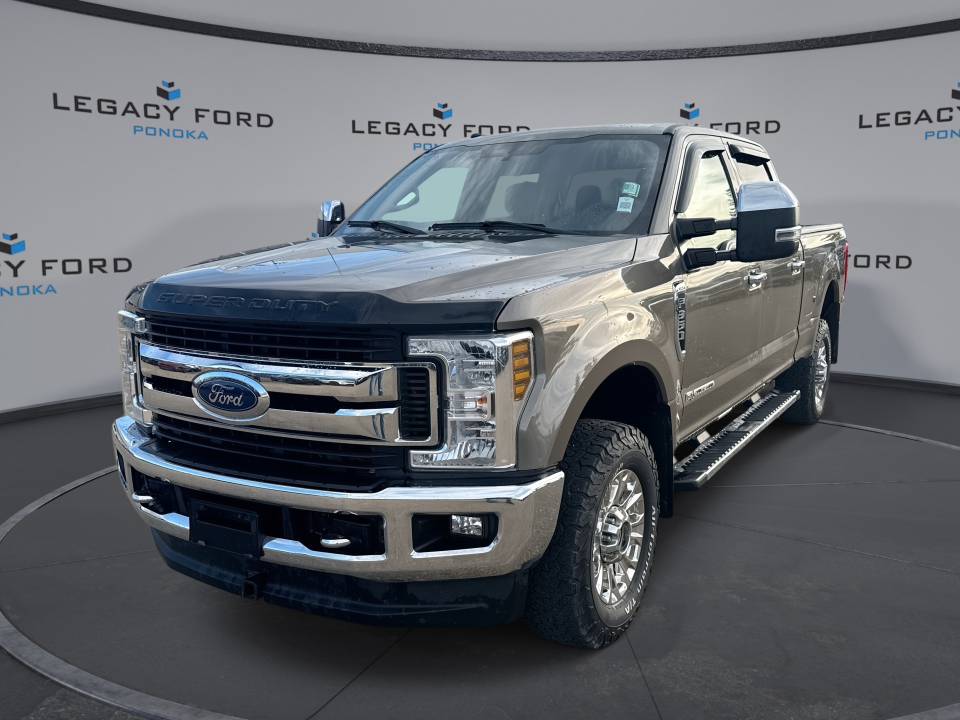 Gray (Stone Grey) 2018 Ford F-350 Super Duty Pickup Truck Four-Wheel Drive Automatic