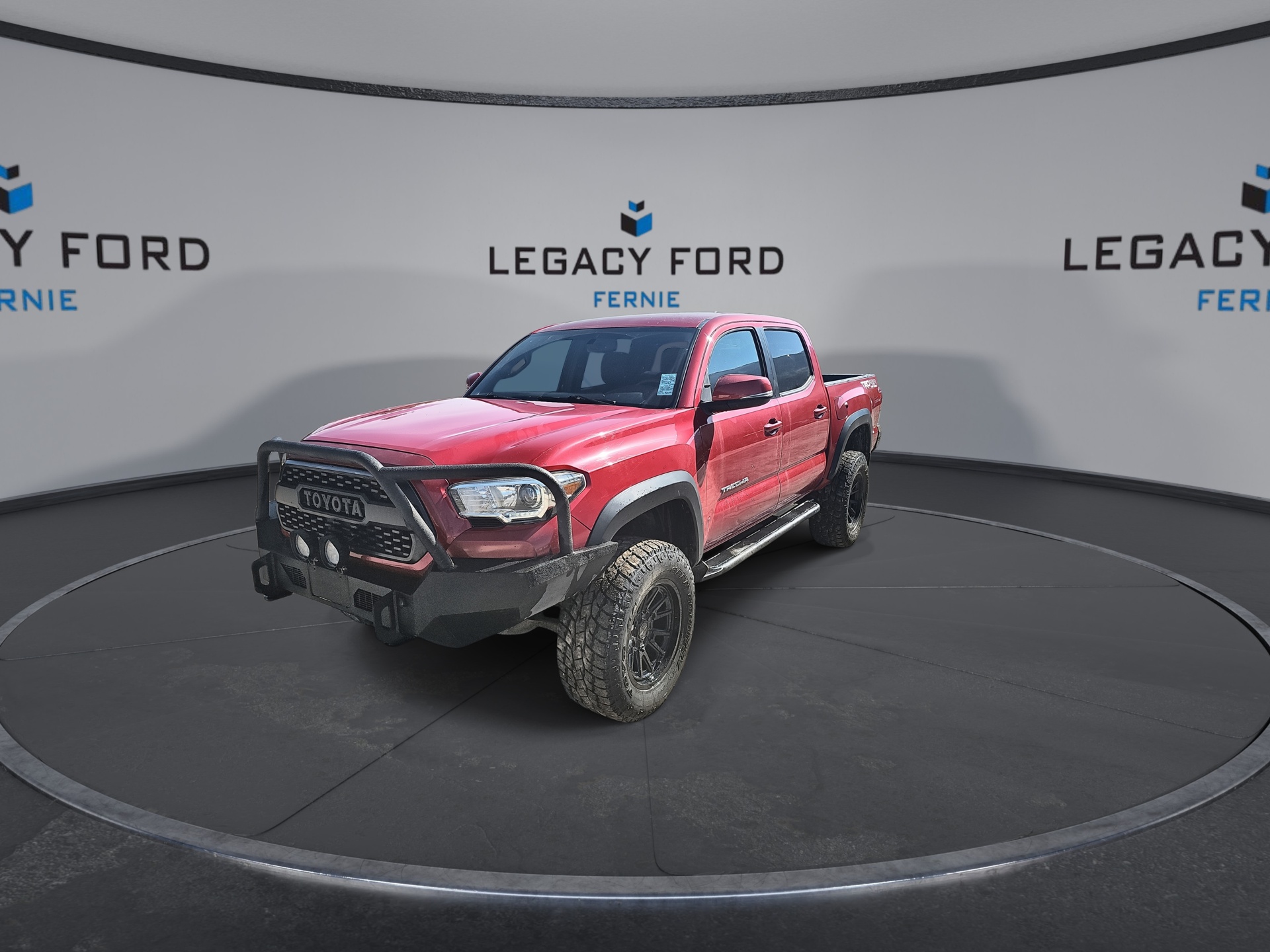 Red 2017 Toyota Tacoma Pickup Truck Four-Wheel Drive Automatic