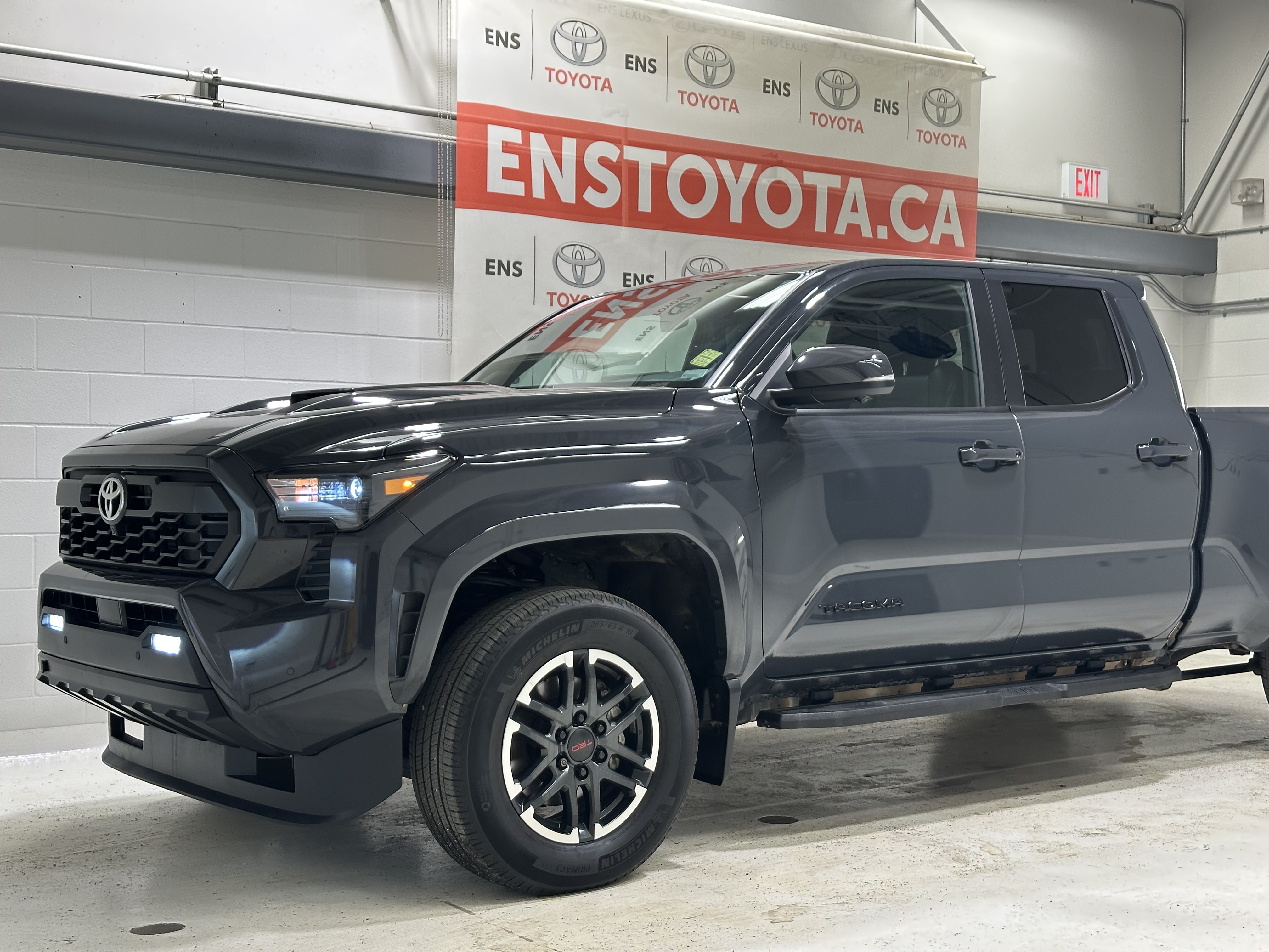 Gray 2024 Toyota Tacoma TRD Sport Double Cab 4WD Pickup Truck Four-Wheel Drive Automatic
