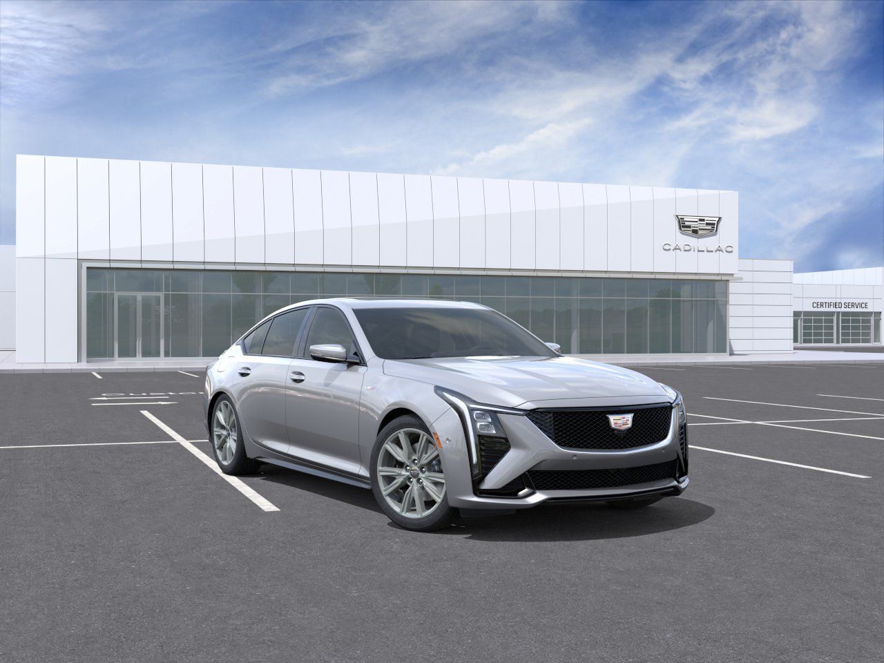 Argent Silver Metallic 2026 Cadillac CT5 Sedan All-Wheel Drive Automatic