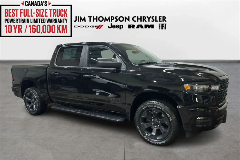 Diamond Black Crystal Pearlcoat 2026 RAM 1500 Pickup Truck Four-Wheel Drive Automatic
