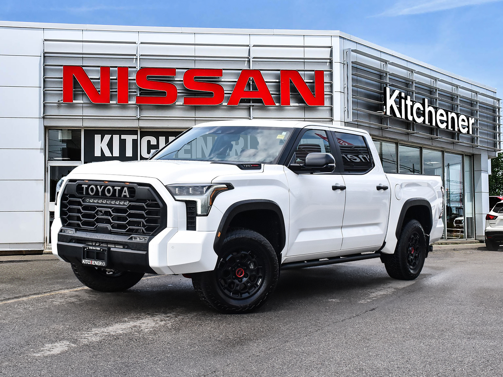 White 2025 Toyota Tundra Hybrid Pickup Truck Four-Wheel Drive Automatic