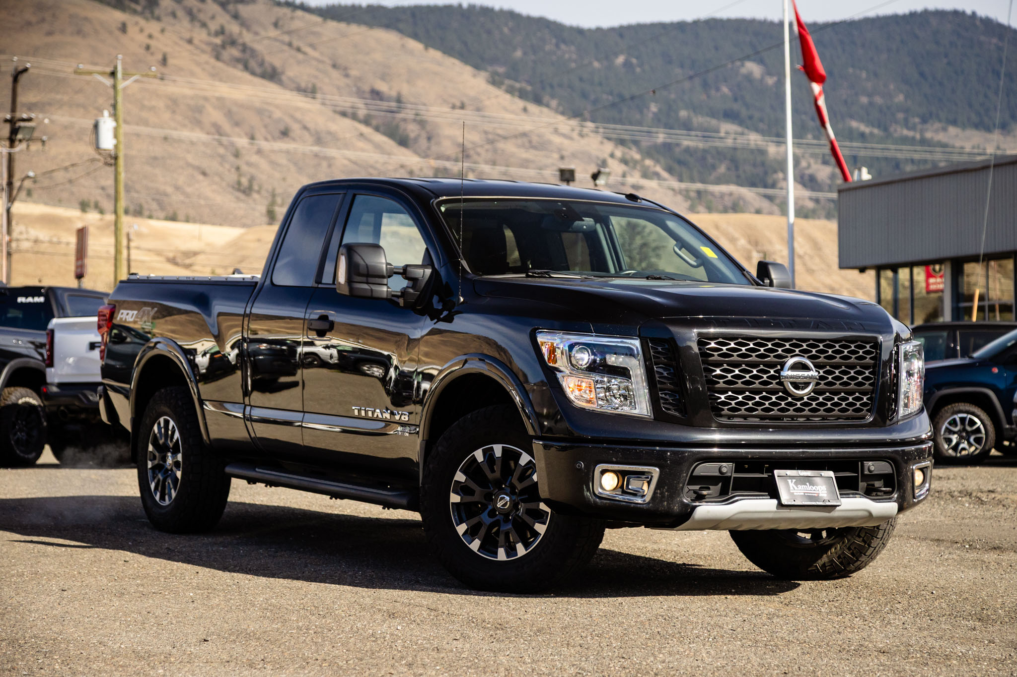 Black 2018 Nissan Titan Pickup Truck Four-Wheel Drive Automatic