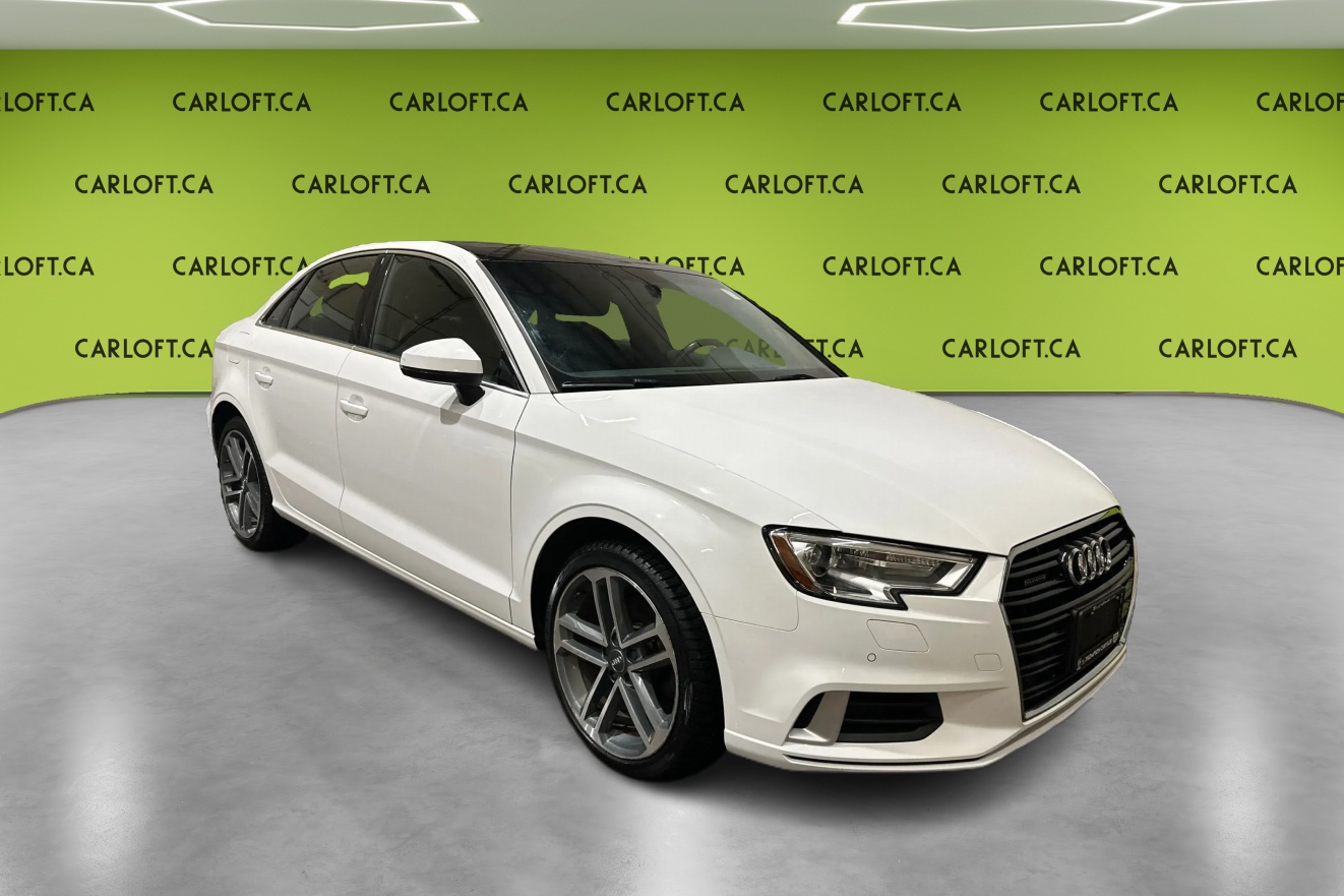 White 2018 Audi A3 2.0T quattro Progressiv Sedan AWD Sedan Automatic