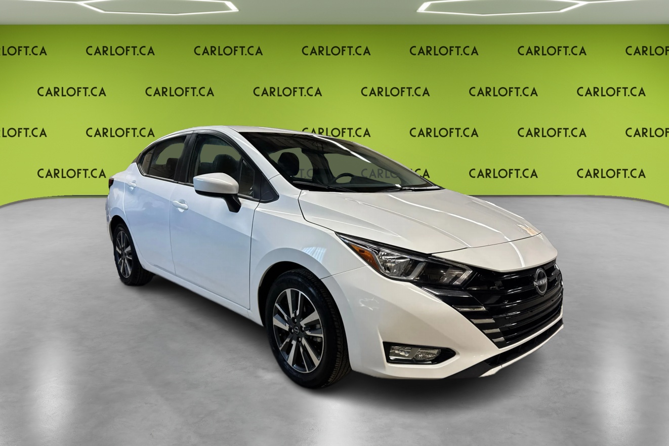 White 2025 Nissan Versa SV FWD Sedan Front-Wheel Drive Automatic