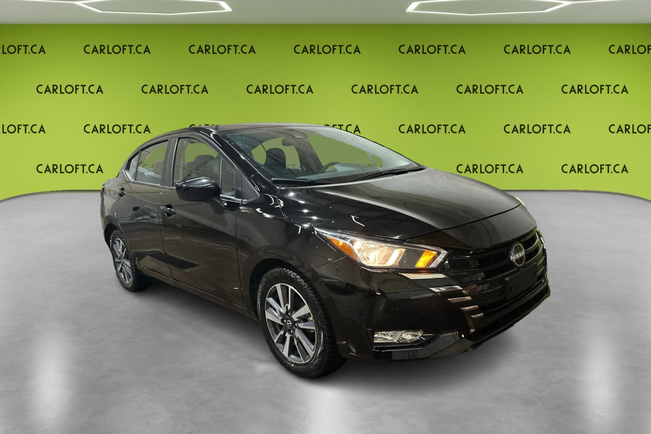 Black 2025 Nissan Versa Sedan Front-Wheel Drive Automatic