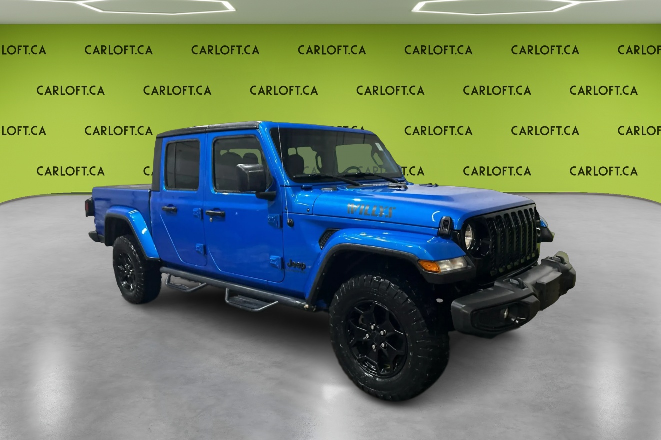 Blue 2021 Jeep Gladiator Pickup Truck Four-Wheel Drive Automatic