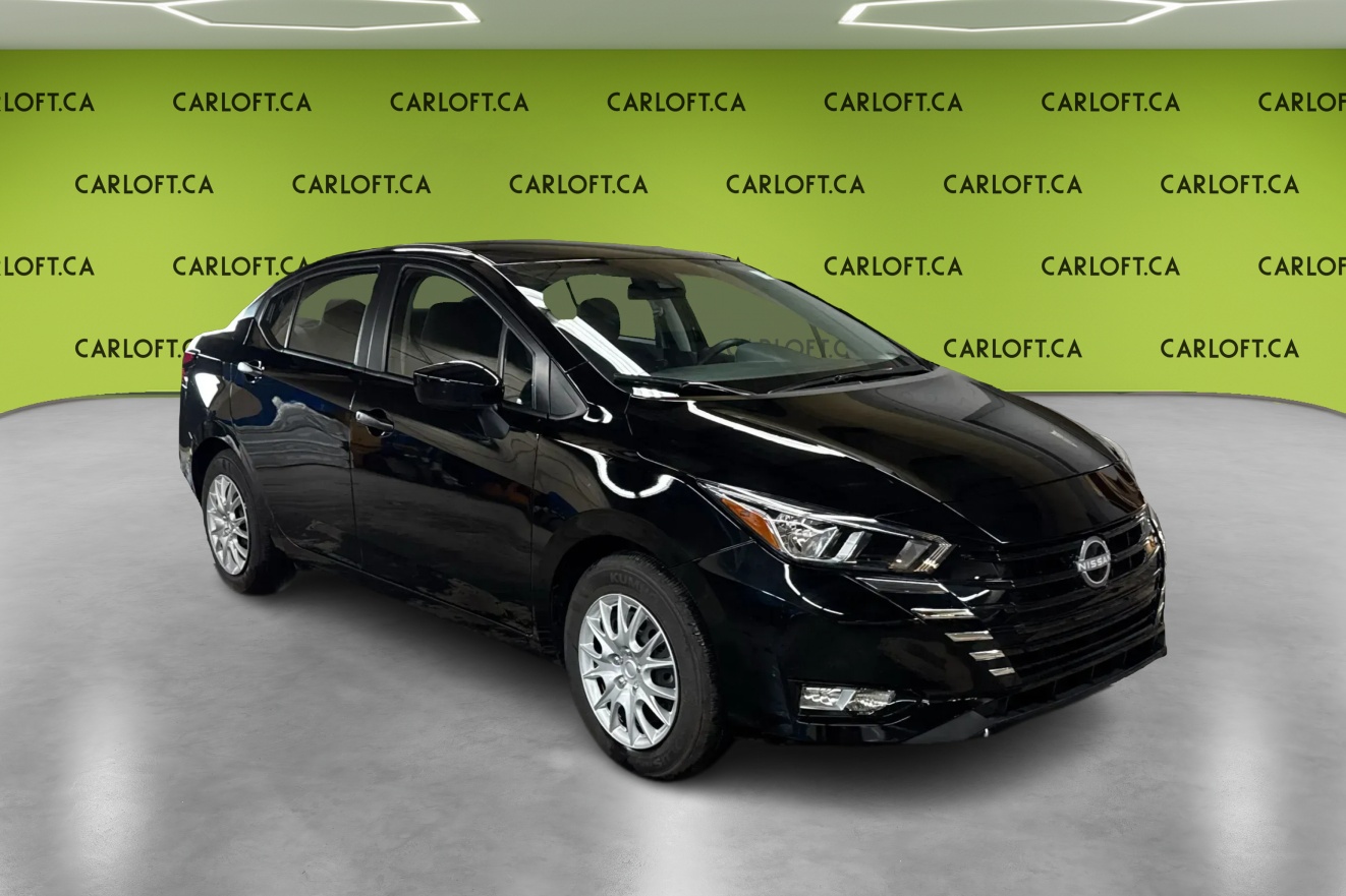 Black 2025 Nissan Versa Sedan Front-Wheel Drive Automatic