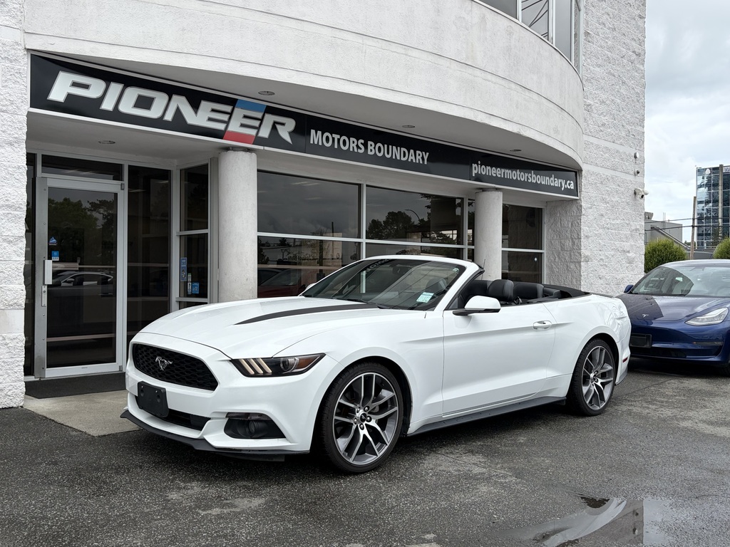 Oxford White 2015 Ford Mustang EcoBoost Premium Convertible RWD Convertible Rear-Wheel Drive Automatic