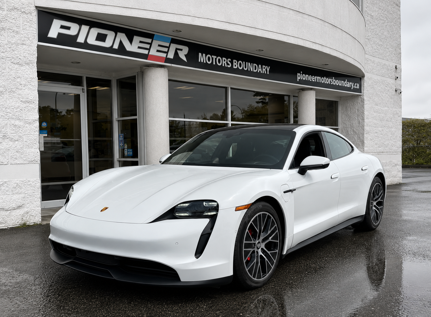White 2020 Porsche Taycan Sedan All-Wheel Drive Automatic