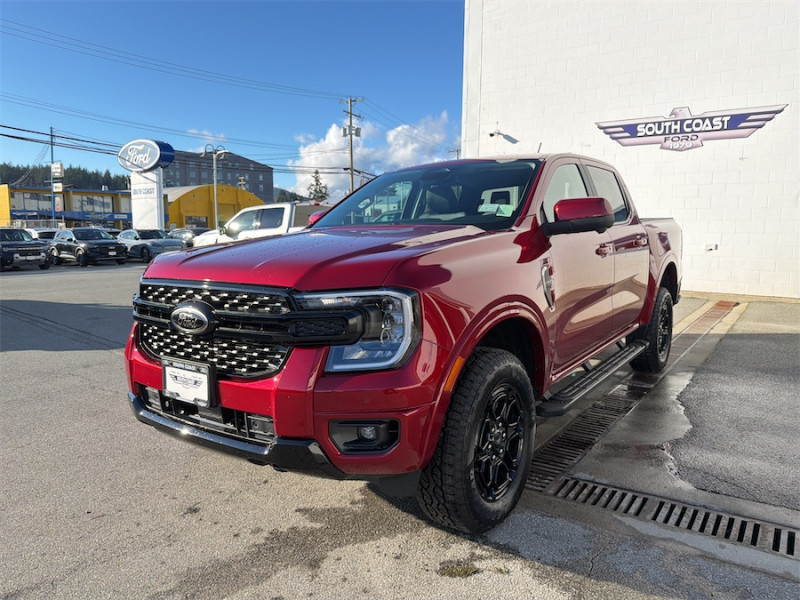 Red Ruby Metallic Tintcoat 2026 Ford Ranger Lariat SuperCrew 4WD Pickup Truck Four-Wheel Drive Automatic