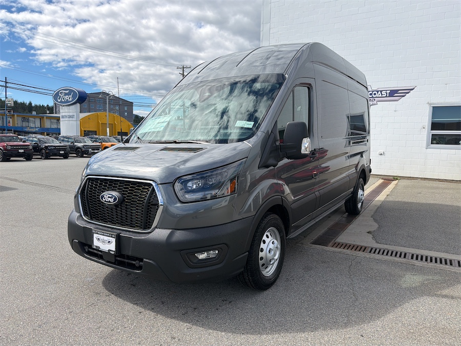 Gray (Carbonized Grey Metallic) 2026 Ford Transit Cargo 350 High Roof LB AWD Van All-Wheel Drive Automatic