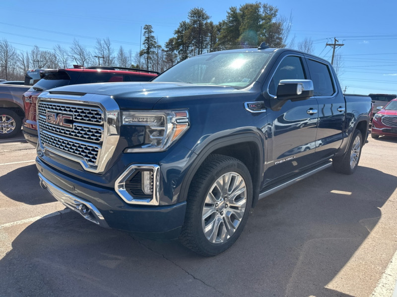Pacific Blue Metallic 2021 GMC Sierra 1500 Denali Crew Cab 4WD Pickup Truck Four-Wheel Drive Automatic
