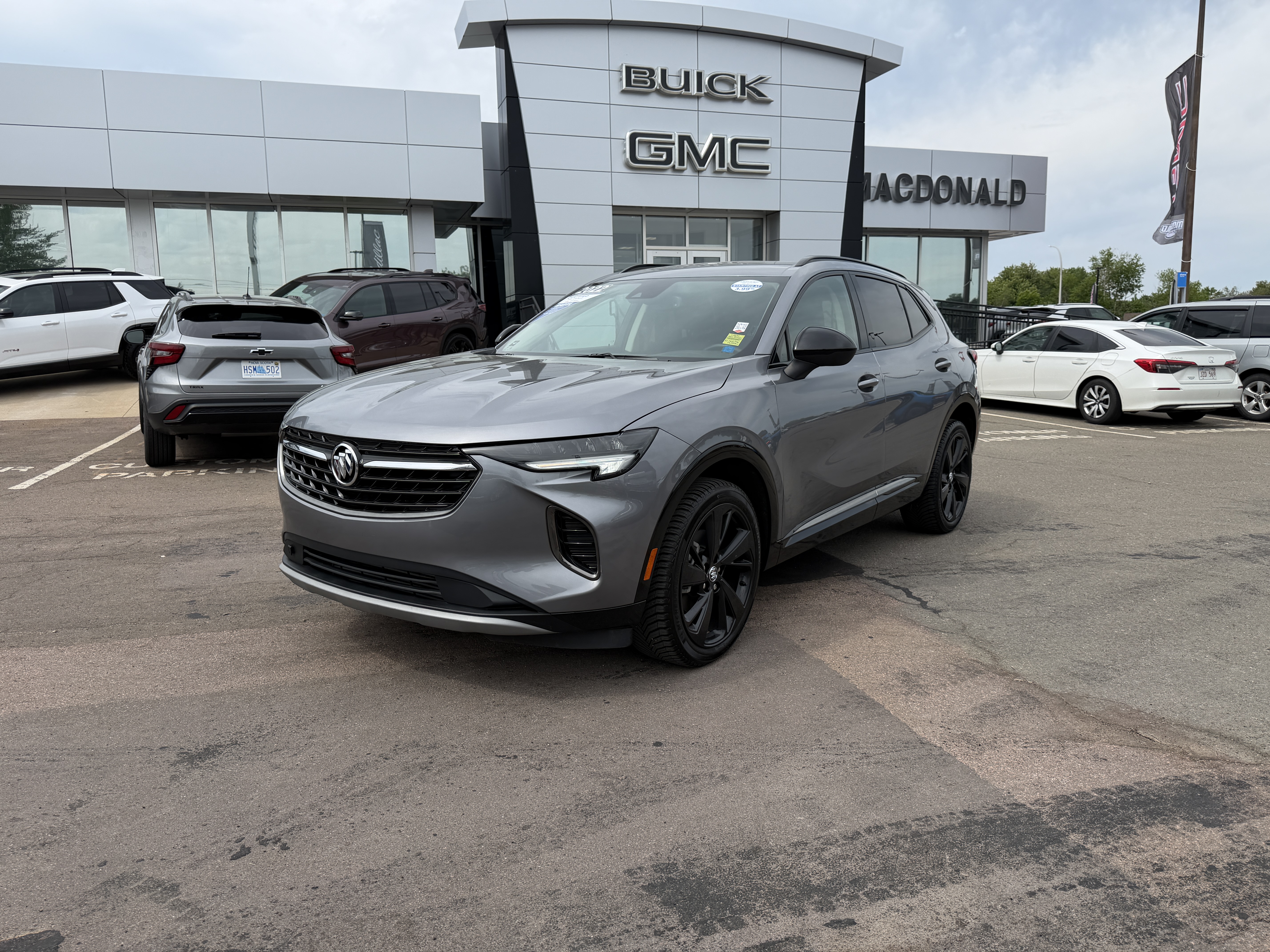 Gray (Satin Steel Metallic) 2022 Buick Envision Preferred AWD SUV / Crossover All-Wheel Drive Automatic