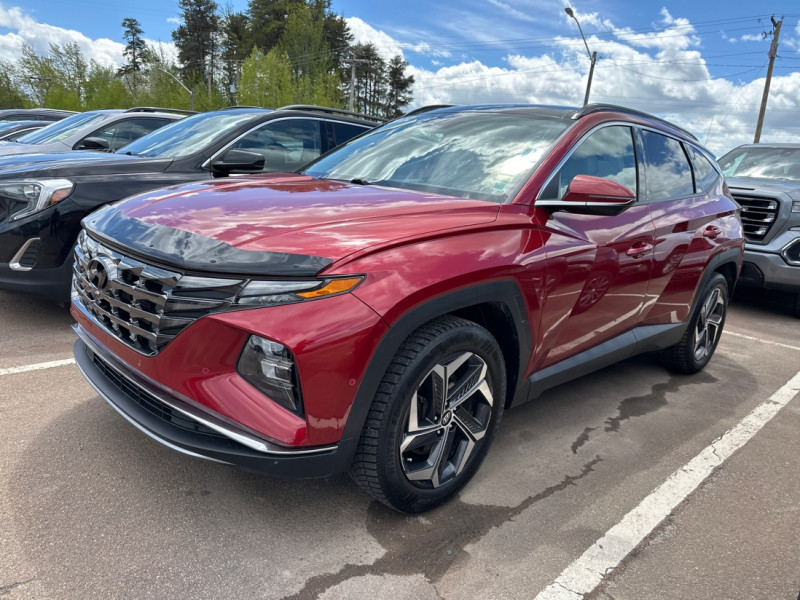 Crimson Red 2022 Hyundai Tucson Hybrid Luxury AWD SUV / Crossover Automatic