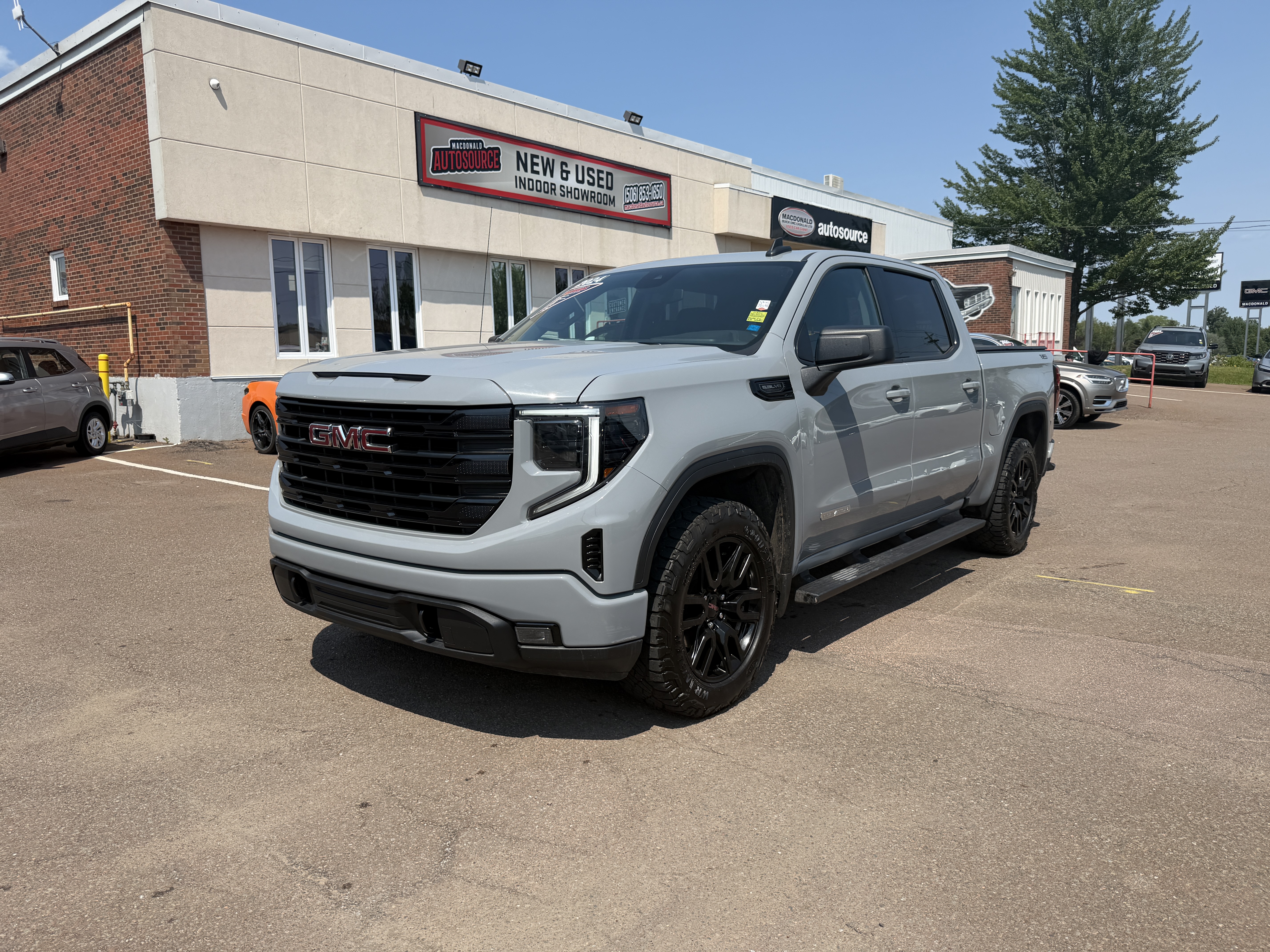Gray (Thunderstorm Grey) 2024 GMC Sierra 1500 Pickup Truck Four-Wheel Drive Automatic