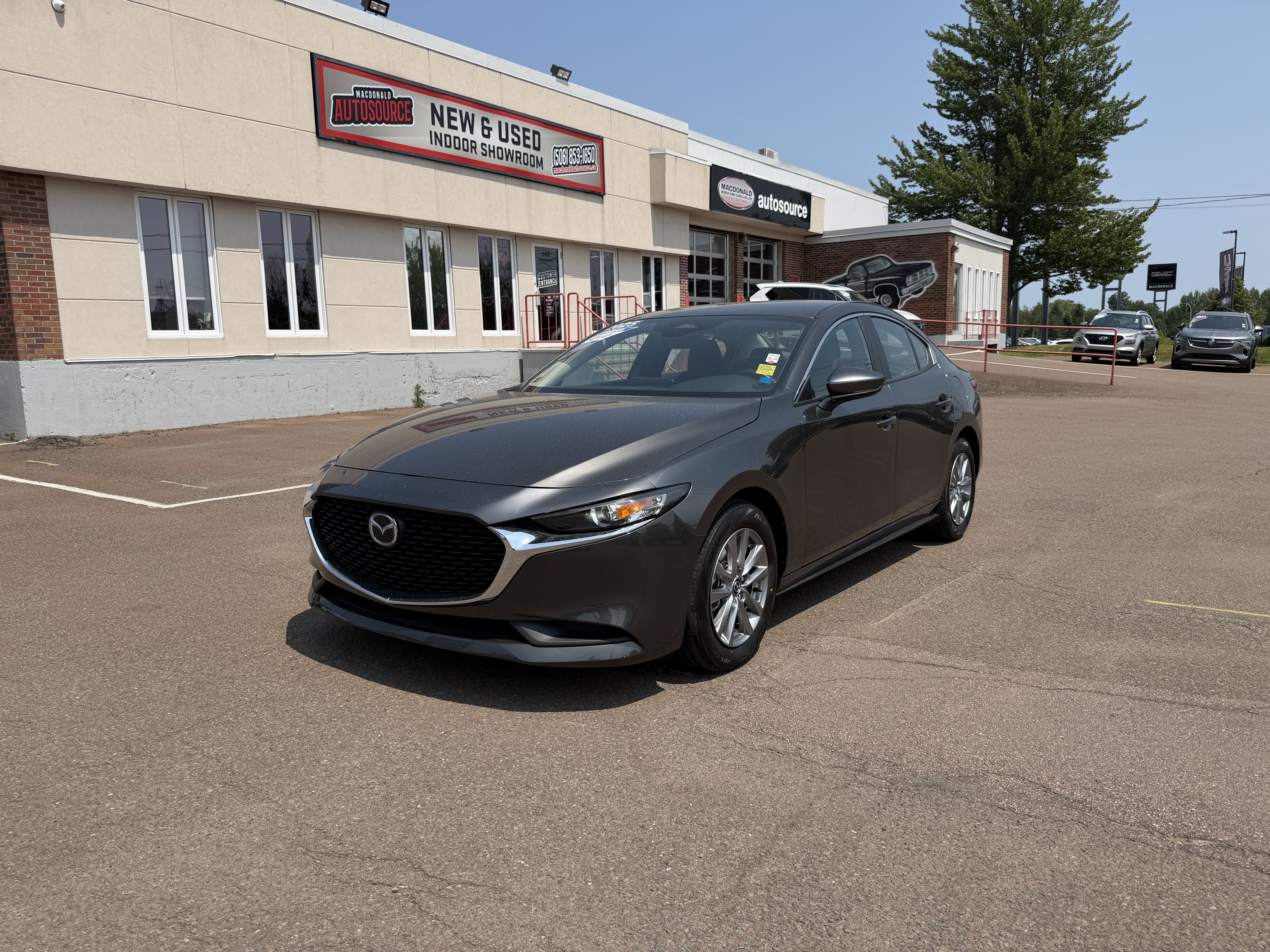 Gray (Machine Grey Metallic) 2025 Mazda MAZDA3 Sedan Automatic