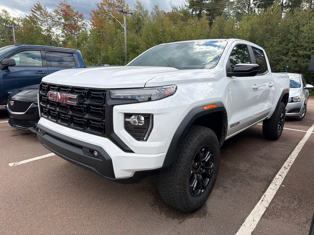 White 2025 GMC Canyon Pickup Truck Four-Wheel Drive Automatic