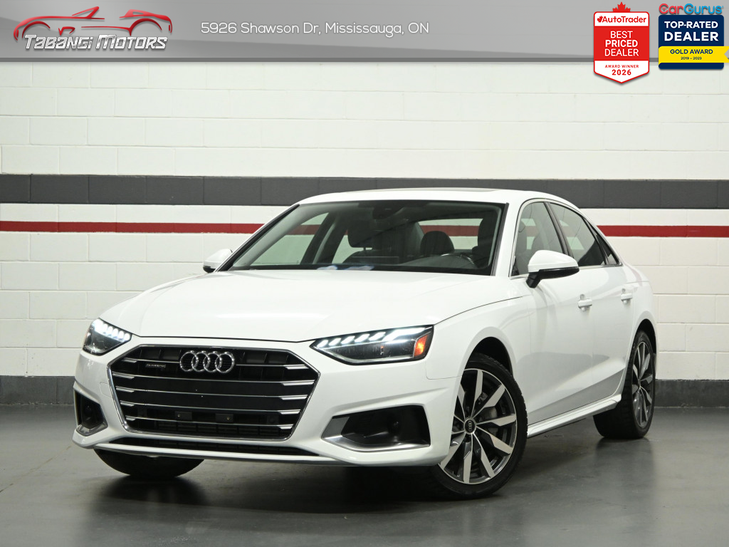 White 2022 Audi A4 quattro Komfort 45 TFSI AWD Sedan Automatic