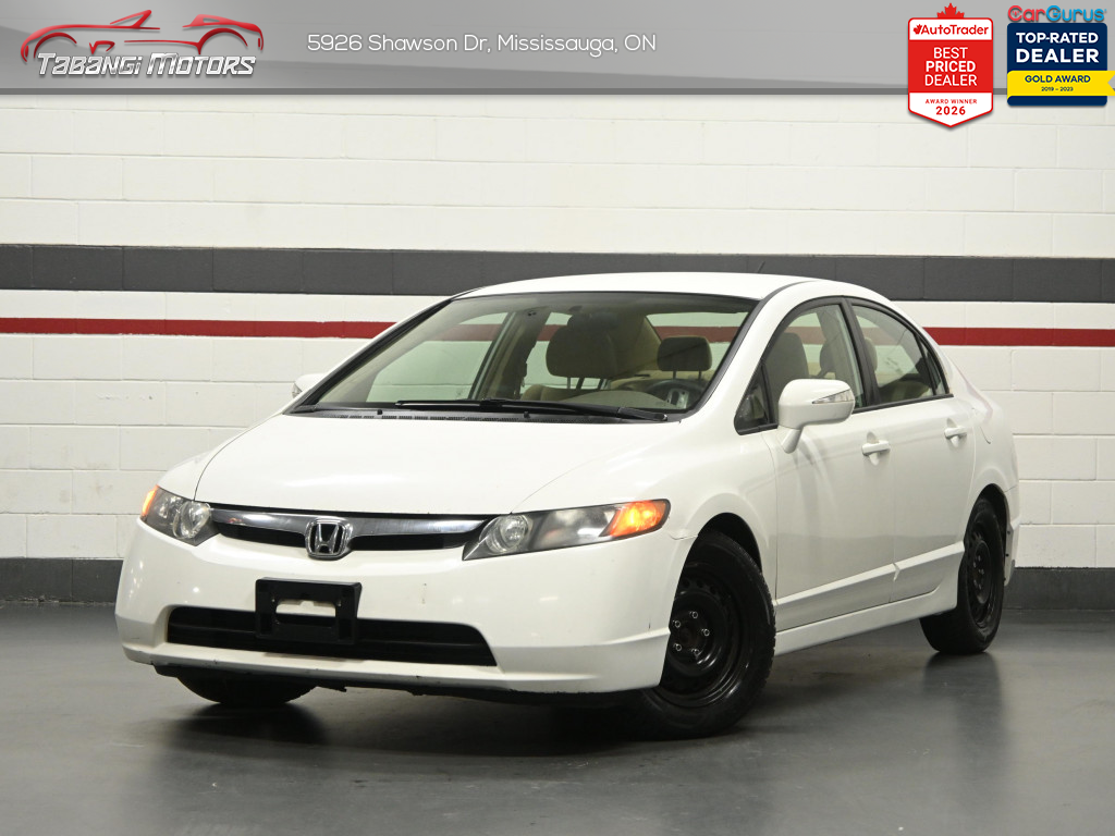 White 2008 Honda Civic Hybrid FWD Sedan Front-Wheel Drive Automatic