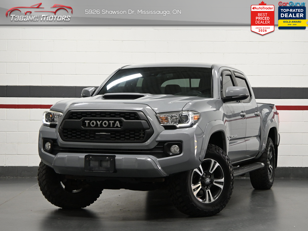 Gray 2018 Toyota Tacoma TRD Sport Double Cab 4WD Pickup Truck Four-Wheel Drive Manual
