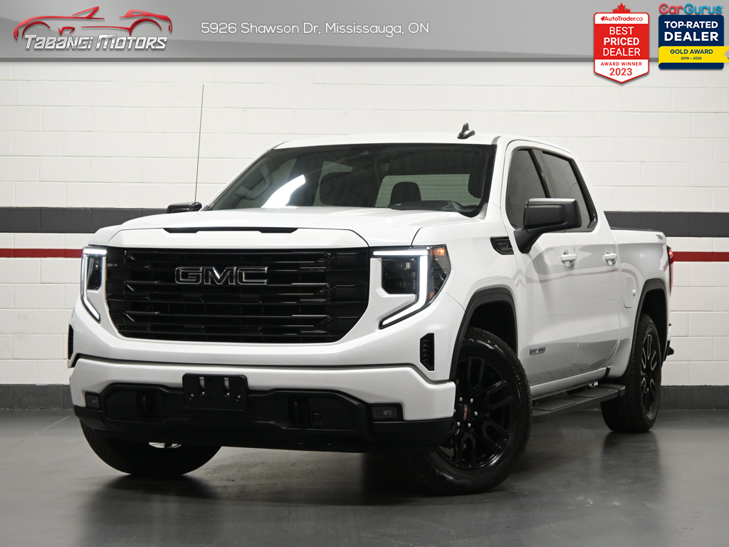 White 2024 GMC Sierra 1500 Elevation Crew Cab 4WD Pickup Truck Four-Wheel Drive Automatic