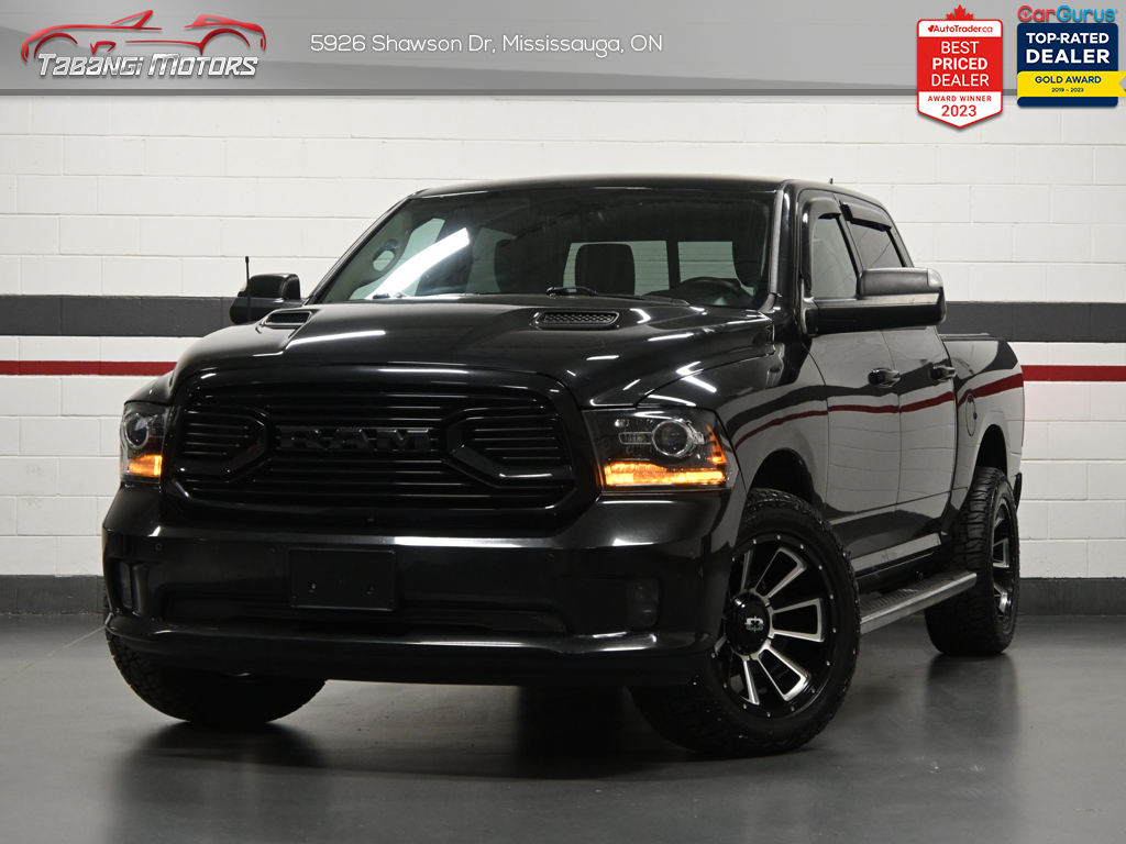 Black 2018 RAM 1500 Sport Crew Cab 4WD Pickup Truck Four-Wheel Drive Automatic