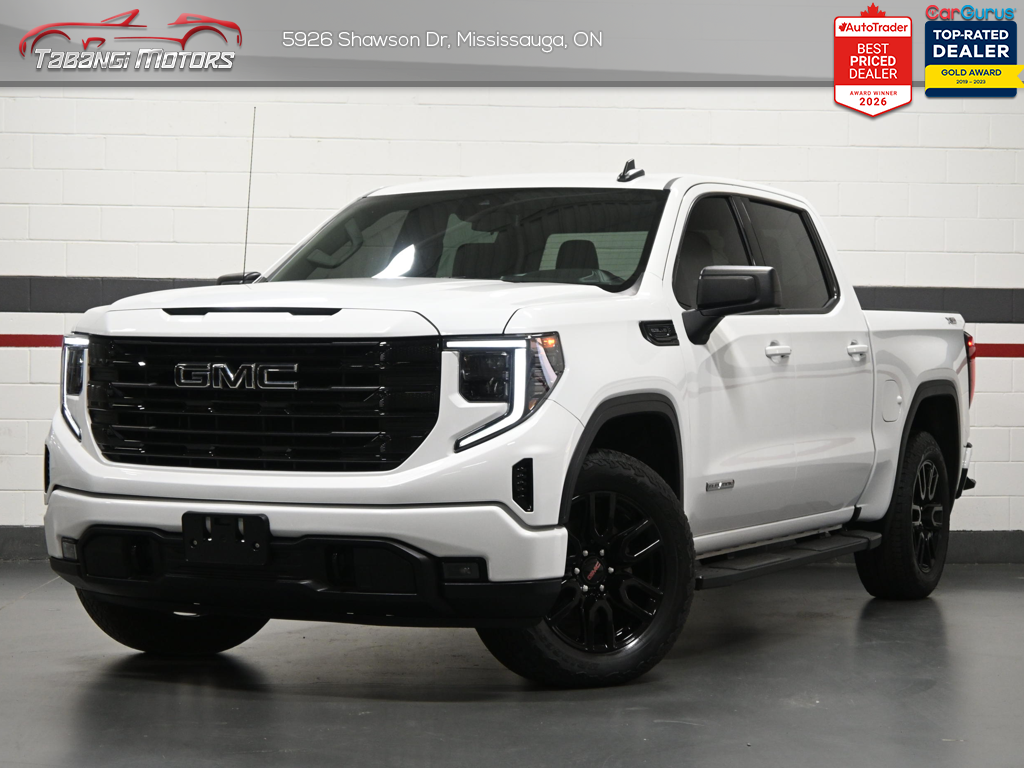 White 2024 GMC Sierra 1500 Elevation Crew Cab 4WD Pickup Truck Four-Wheel Drive Automatic