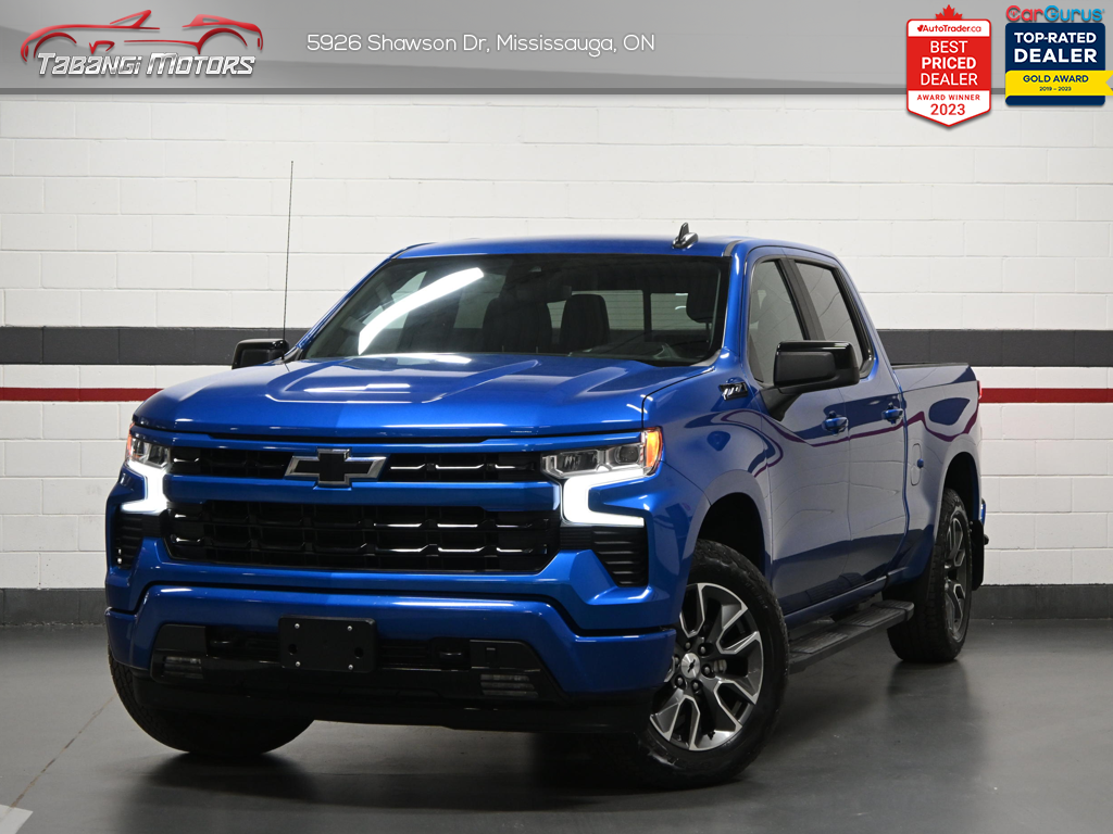 Blue 2023 Chevrolet Silverado 1500 RST Crew Cab 4WD Pickup Truck Four-Wheel Drive Automatic