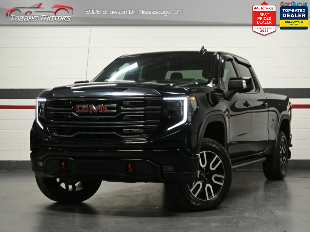 Black 2023 GMC Sierra 1500 AT4 Crew Cab 4WD Pickup Truck Four-Wheel Drive Automatic