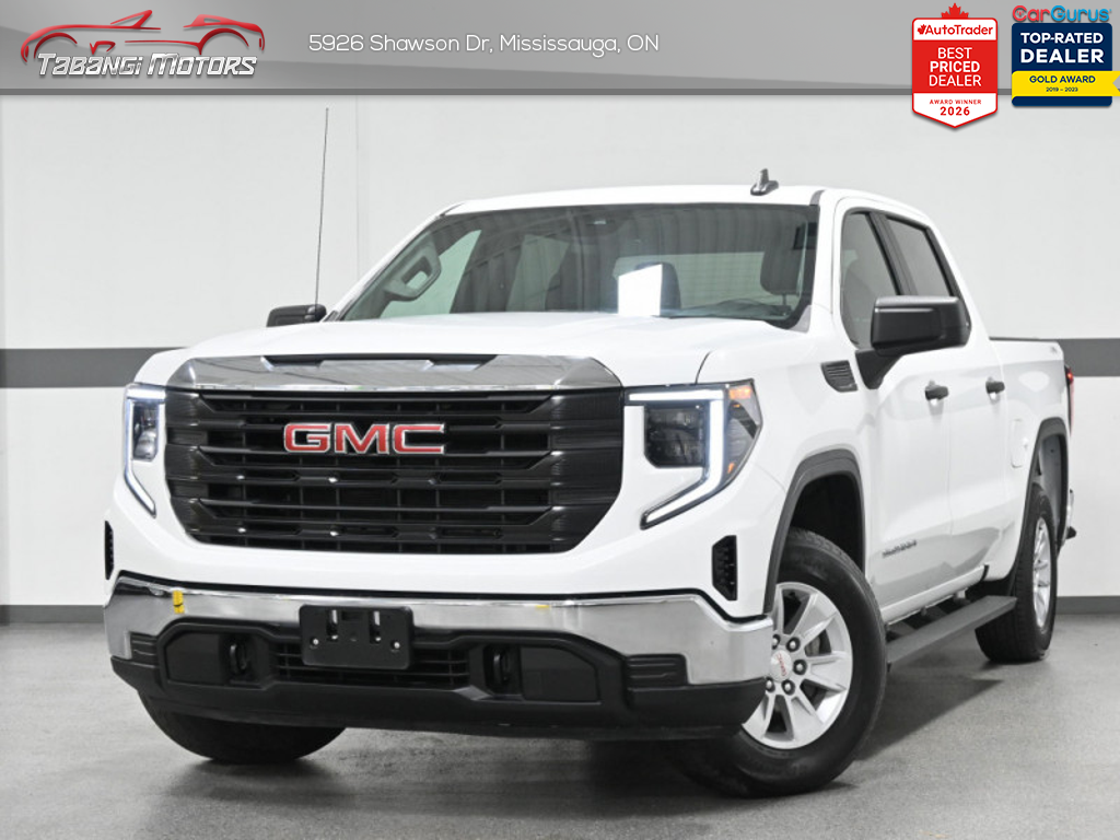 White 2024 GMC Sierra 1500 Pro Crew Cab 4WD Pickup Truck Four-Wheel Drive Automatic