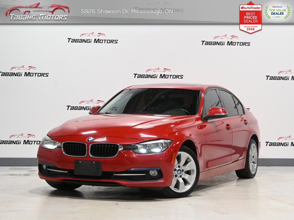 Red 2016 BMW 3 Series Sedan All-Wheel Drive Automatic
