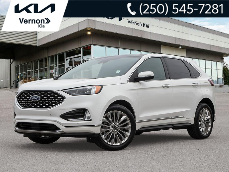 2022 Ford Edge Titanium Lexus Luxury on a Ford Budget, Pure Comfort - White exterior view 1