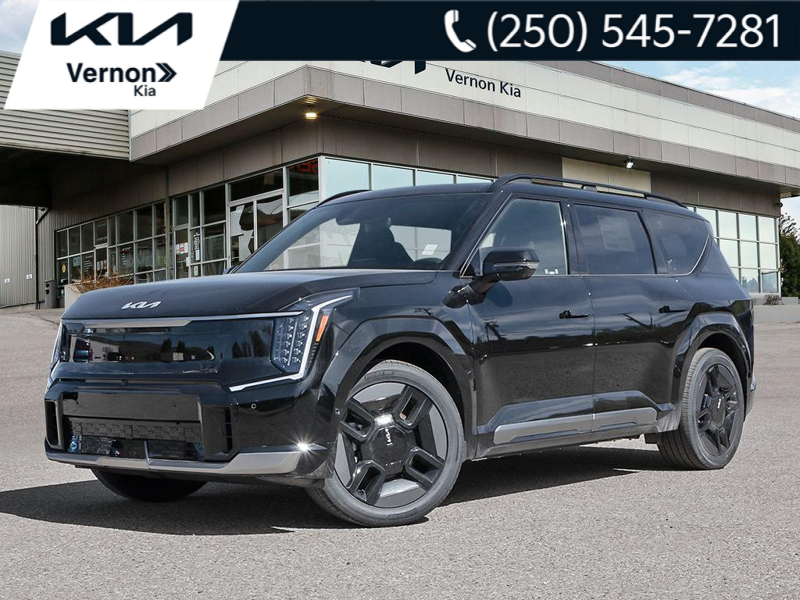 2026 Kia EV9 Land w/GT-Line Package AWD - HUD - $241.56 /Wk - Aurora Black Pearl exterior view 1