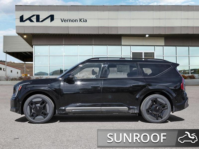 2026 Kia EV9 Land w/GT-Line Package AWD - HUD - $241.56 /Wk - Aurora Black Pearl exterior view 3