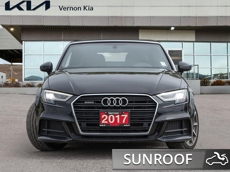 2017 Audi A3 2.0T quattro Technik Sleek Styling, Perfect Summer Cruiser - Black exterior view 2