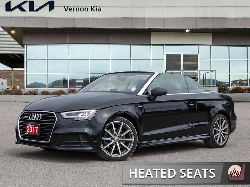 2017 Audi A3 2.0T quattro Technik Sleek Styling, Perfect Summer Cruiser - Black exterior view 6