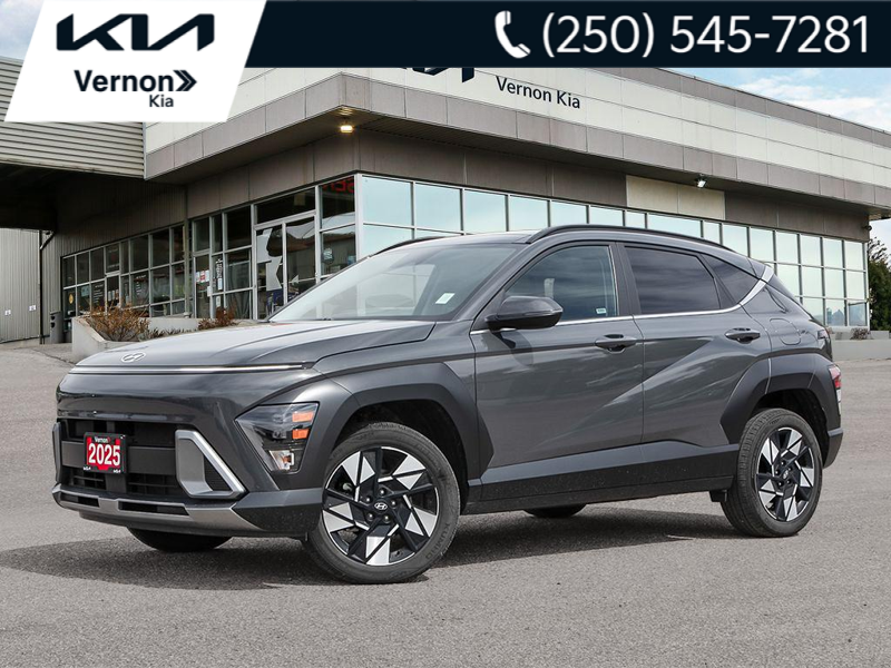2025 Hyundai Kona Preferred AWD w/Trend Package Trend Package Upgrade! Power Sunroof & Leatherette - Grey exterior view 1